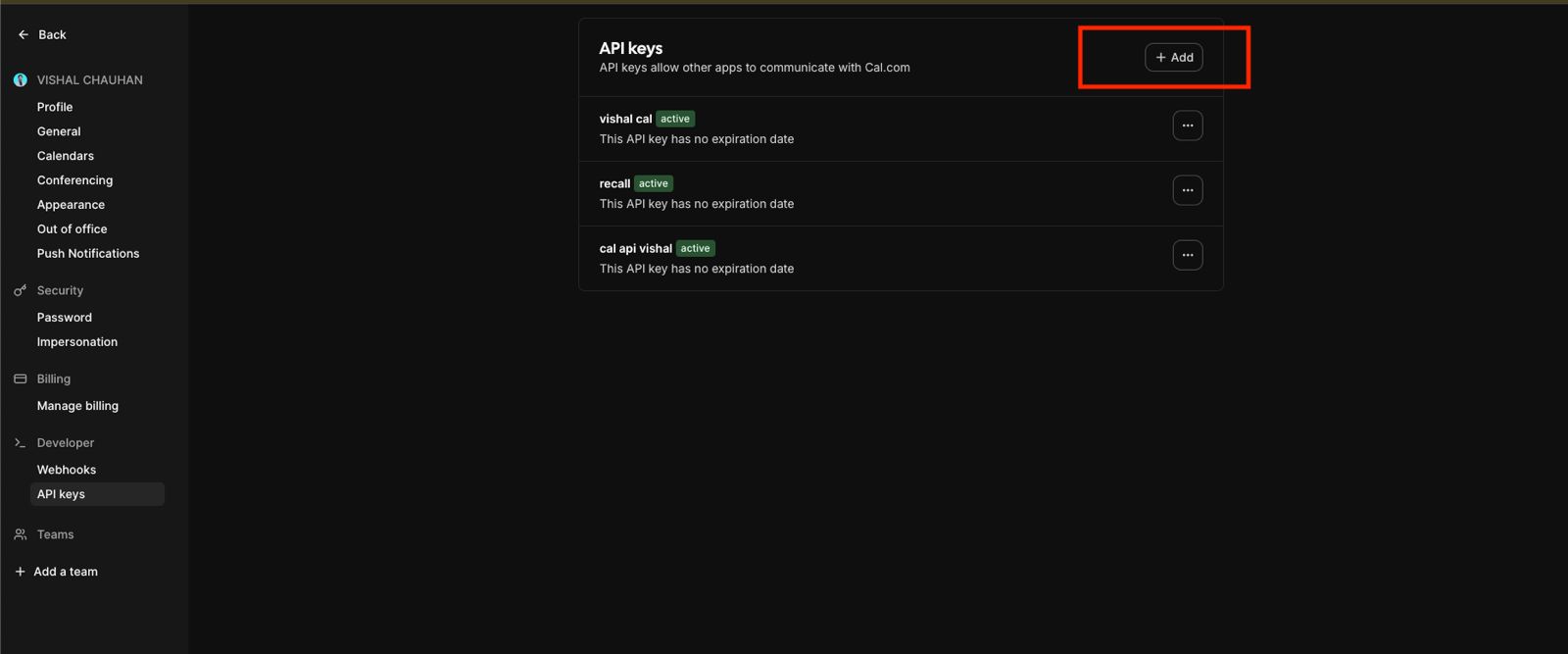 Copy Cal API