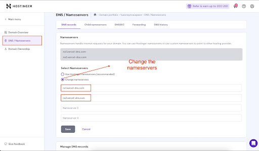 Change Namespace