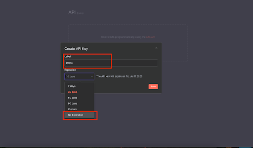 Save N8N API