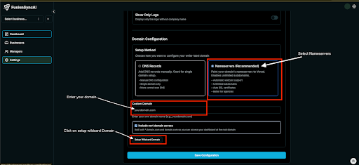 SetUp Wildcards